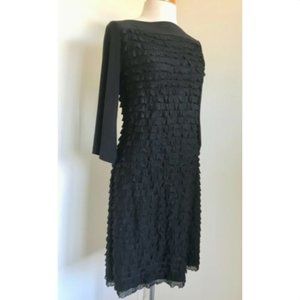 Black stretch ruffle Frill Dress